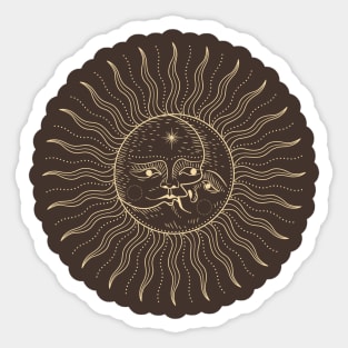 sun and moon Sticker